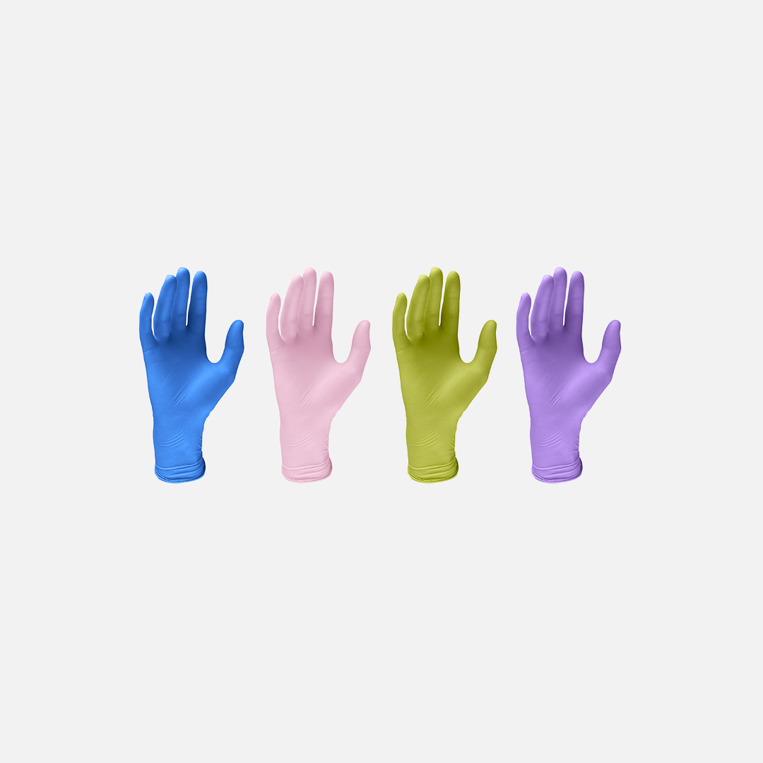 Gants en latex jetables colorés – Haute protection